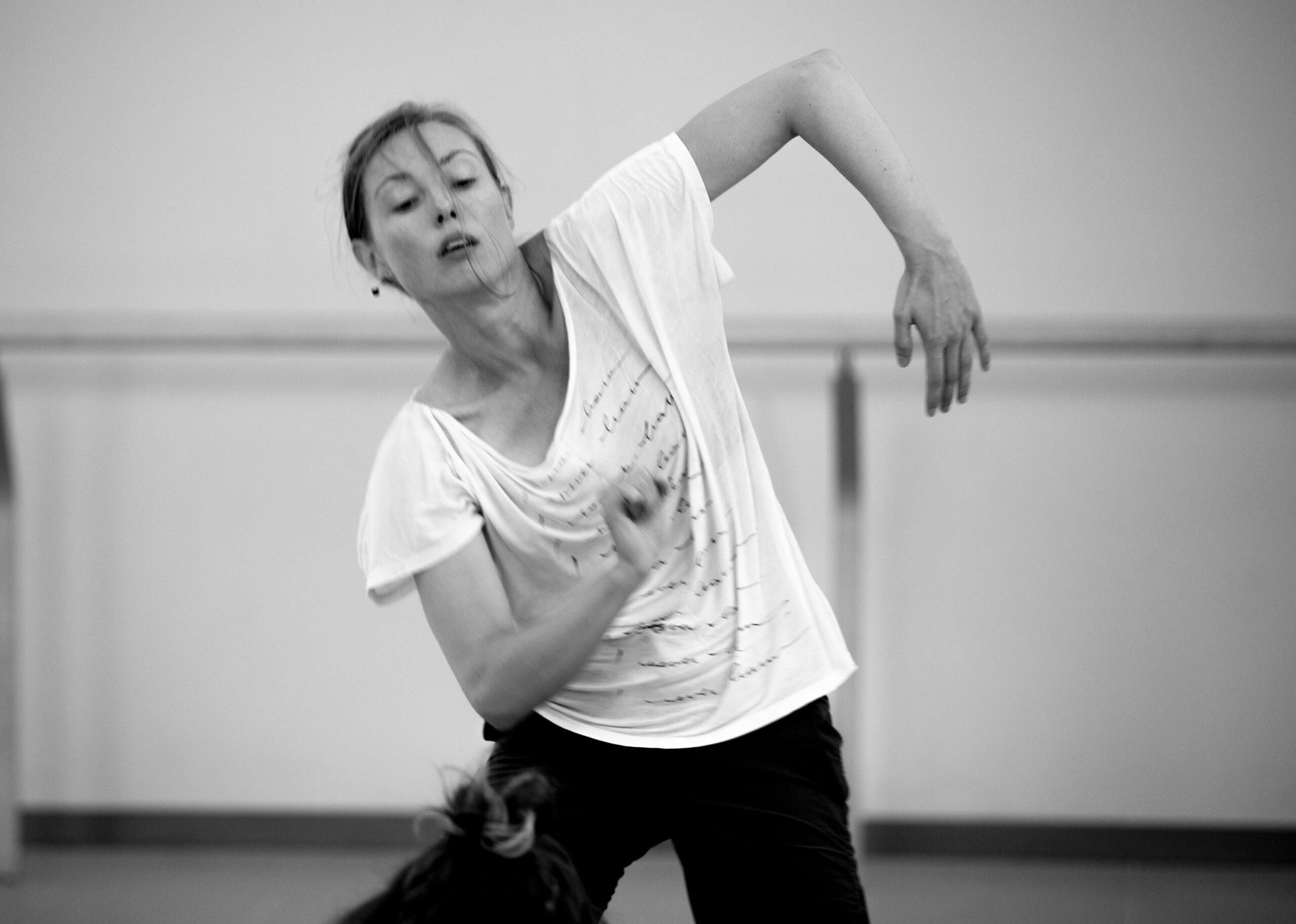 Caitlin Standeven in rehearsal for Blue Ceiling Dance